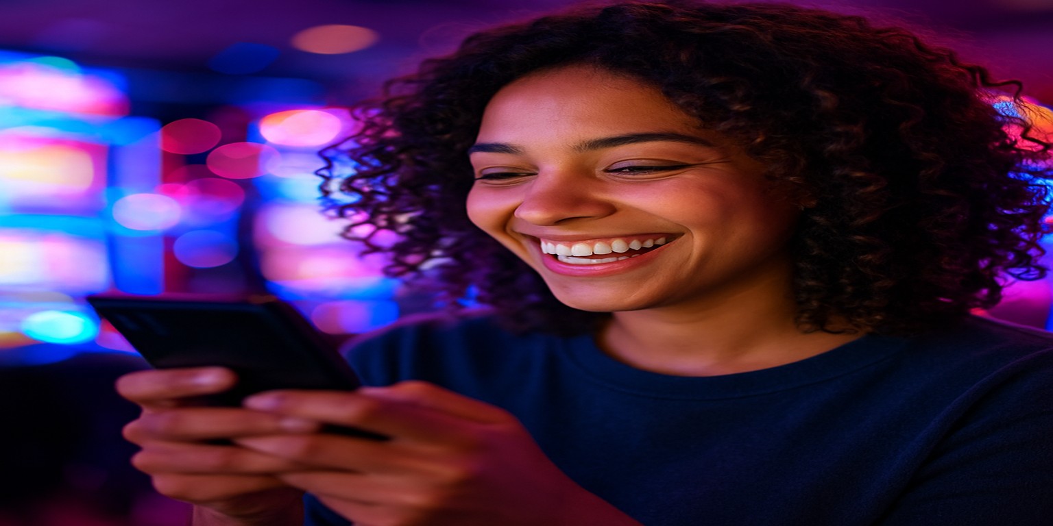 একজন নারী 777d অ্যাপটি ব্যবহার করছেন